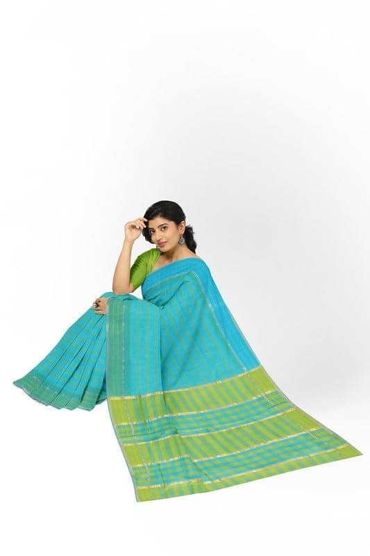 APCO Handloom (A Andhra Pradesh Govt Emporium)- Women's Traditional Pure Handloom Mangalagiri Cotton Saree | A0044MNG view 4