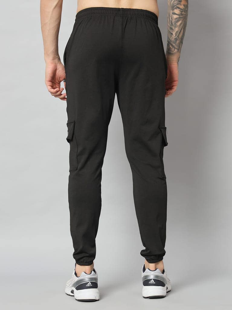 SavvyXwear Men's black trouser (sports wear/gym wear) view 4