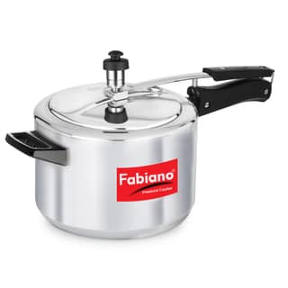 Fabiano 5 Litre Eco Inner Lid Pressure Cooker, Induction Base Aluminium Cooker