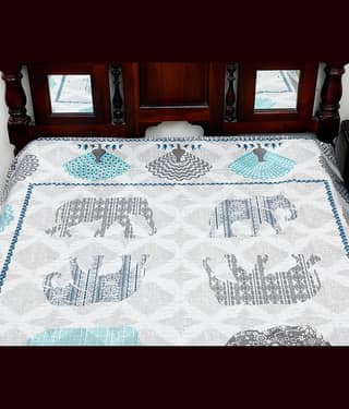 Dreamsheet Cotton 1 Single Bedsheet without Pillow cover ( Blue )