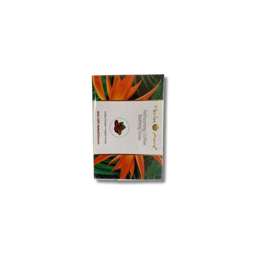 "Herbs more Refreshing Coffee Bathing Soap, Coffee Powder + Palash Flower, With 100% Natural Extracts" view 3