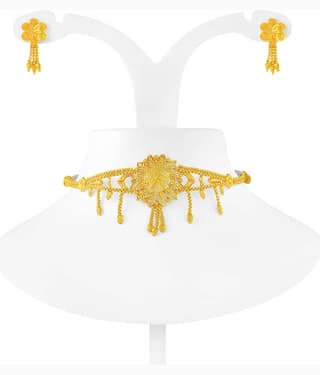 LUV FASHION White Brass Necklace Set ( Pack of 1 )