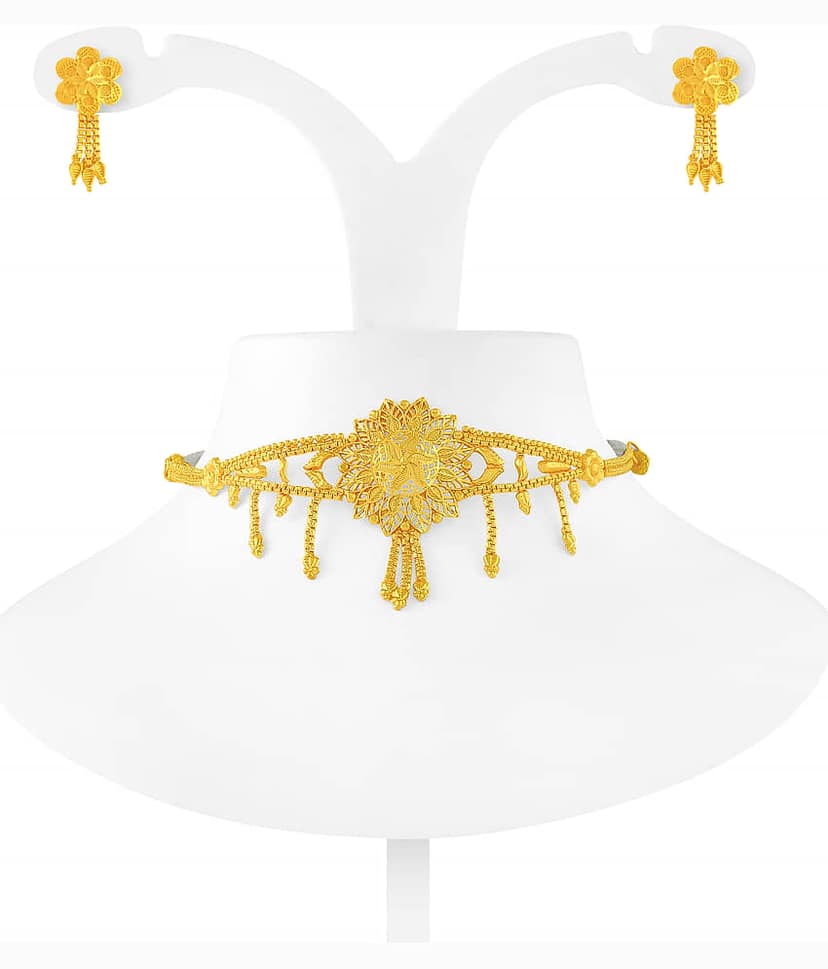 LUV FASHION White Brass Necklace Set ( Pack of 1 )