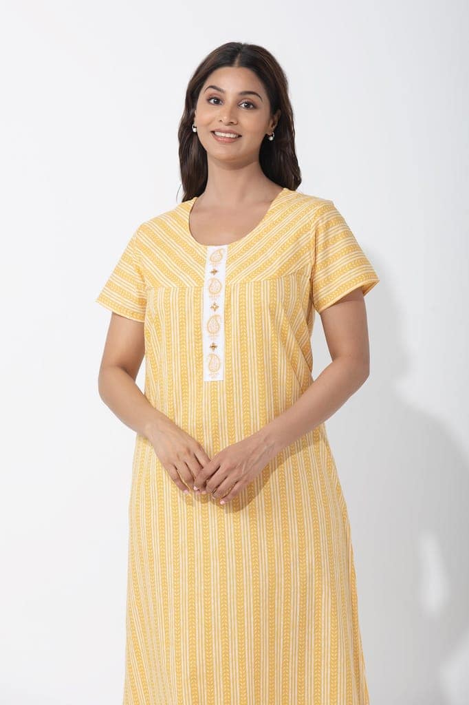 Cotton Printed Nighty 125 Free Size view 3