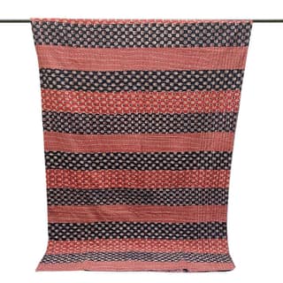 Garvi Gurjari (A Gujarat Govt Enterprise Maroon and Black Cotton Patchwork Quilt