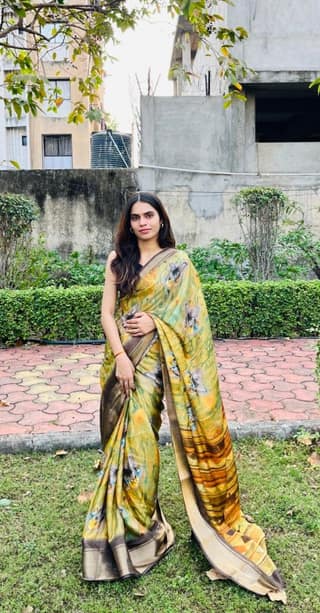 Digital Print Dola Silk Saree