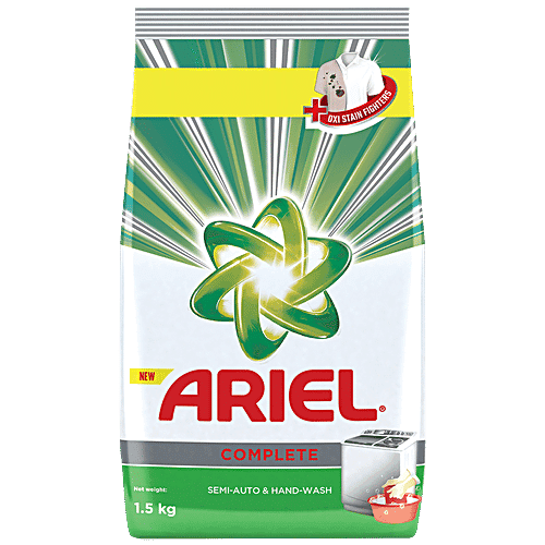 Ariel Complete Detergent Washing Powder, 1 kg Get 500 gm Free