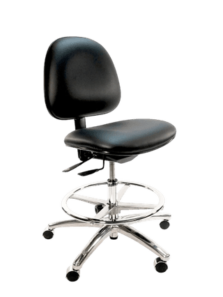 Kantva Ergonomic High Chair with Foot Ring, Adjustable Height and Swivel Wheels