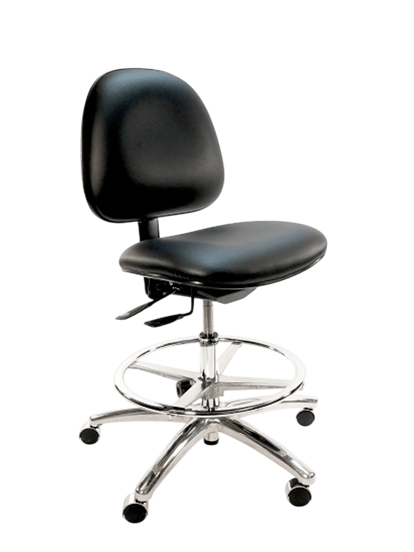 Kantva Ergonomic High Chair with Foot Ring, Adjustable Height and Swivel Wheels