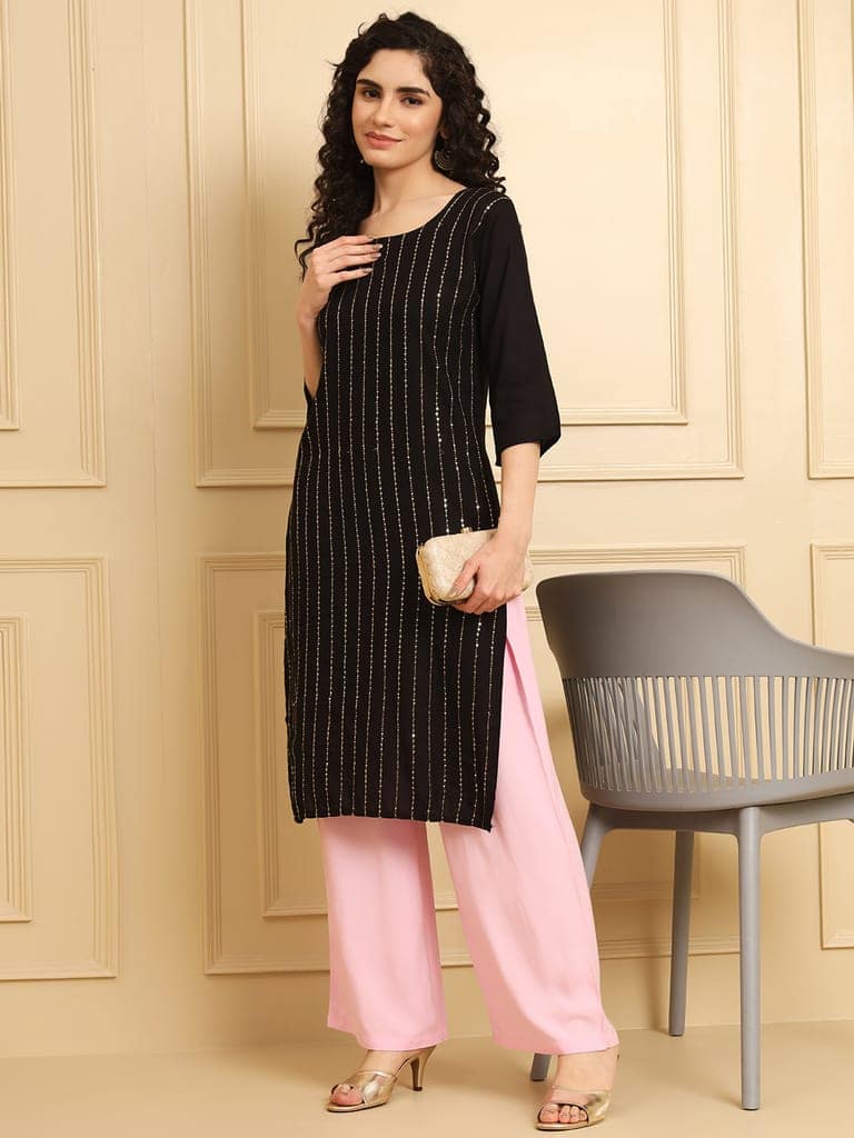 Soft Colors Regular Fit Pocket Palazzo (Baby Pink) view 3