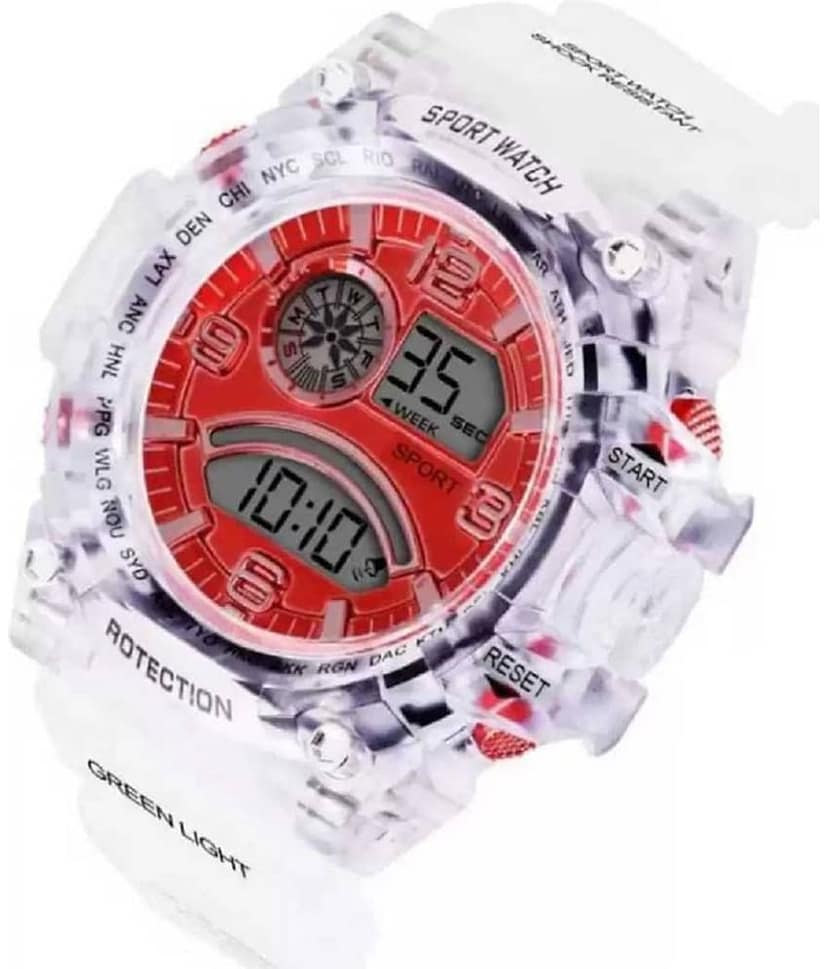 Hala Abx1017 Transparent Strap Red Dial Boy's Watch view 2