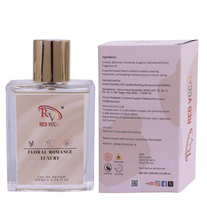 Red Vocal Floral Romance Luxury (Women) with Wild Rock Premium (Unisex) 100ml Perfume Spray Combo – 2 x 100ml view 6
