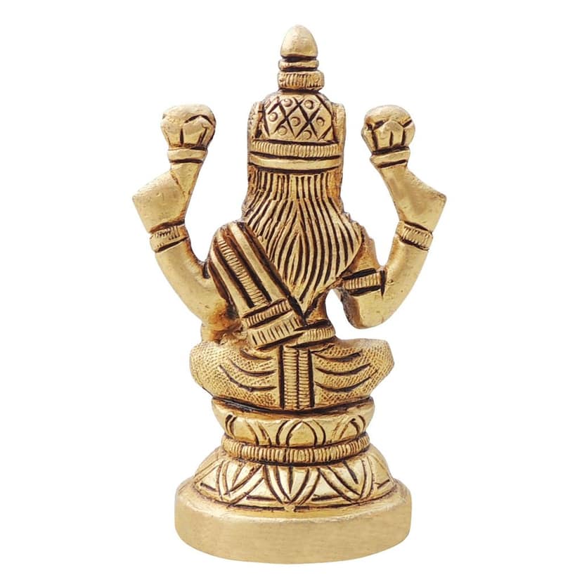 Brass Showpiece Laxmi God Idol Statue (BSMAS1646 L) view 3