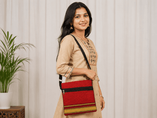 Handcrafted Khan Fabric Purse | Traditional Maharashtrian Textile Accessory
