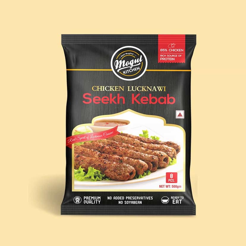Mogul Kitchen Chicken Lucknawi Seekh Kebab, 500 gm