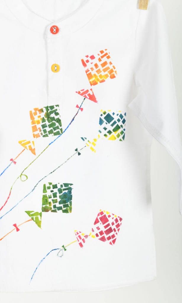 Cotton Kite hand painted Kurta view 3