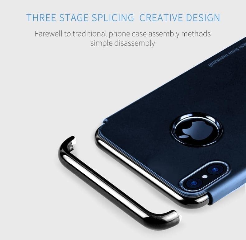 Memumi Wise Series Hybrid Logo Cut Hard Back Cover for Apple iPhone 8 Shockproof - Blue (4.7") view 5