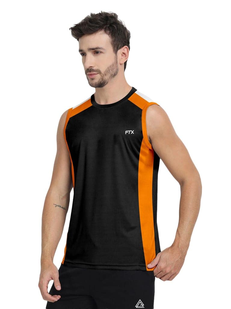 FTX Men Colorblock Round Neck Sleeveless Tshirt view 4