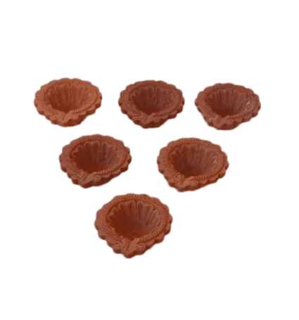 Handmade Clay Diyas for Diwali Decoration - Set of 12 view 2