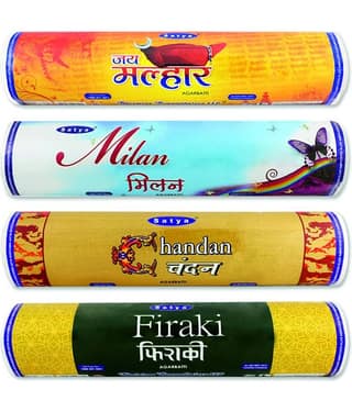 Satya Incense Stick Rose,Chandan,Mild,Mesmerizing 1 Kg ( Pack of 4 )
