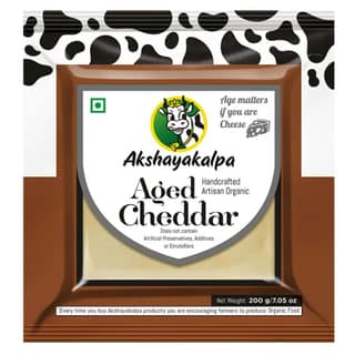 Akshayakalpa - Organic Cheddar Plain Aged Cheese 200 gms