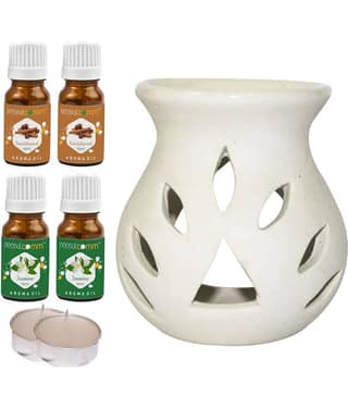 Peepalcomm Ceramic Aroma Oils & Diffusers Set - Pack of 7