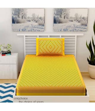 Uniqchoice Cotton Single Bedsheet ( Red )