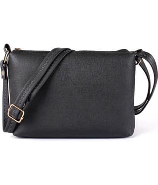 CIMONI Sling Bag Faux Leather Set of 1 ( Black )