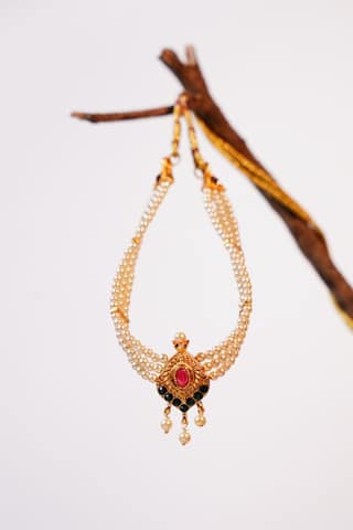 Kolhapuri Handwork Thushi Choker Necklace
