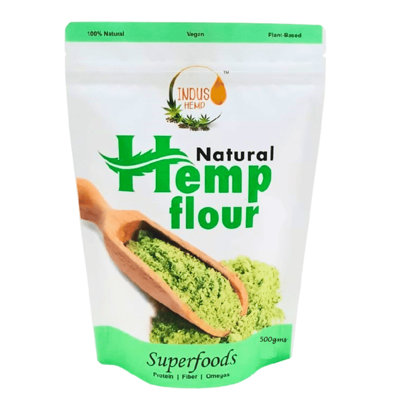Indus Hemp-Natural Hemp Seed Powder| Hemp Seed Flour | Improves Digestion & Gut Health | Vegan and Gluten-free | 12g Protein | 12g Omegas 3 6 9 Per Serving | 20 Amino Acids | 21 Anti Oxidants | Reduces Cholesterol | High Fibre |
