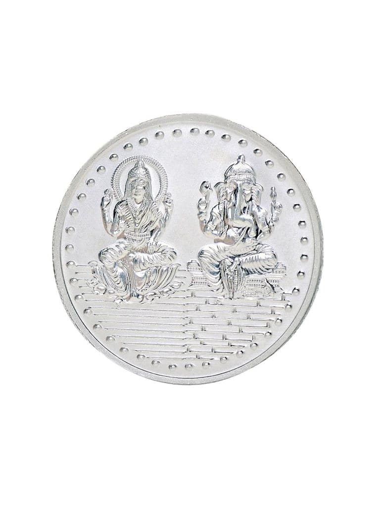 Laxmi Ganesh 10 gram 999 Round Silver Coin view 2