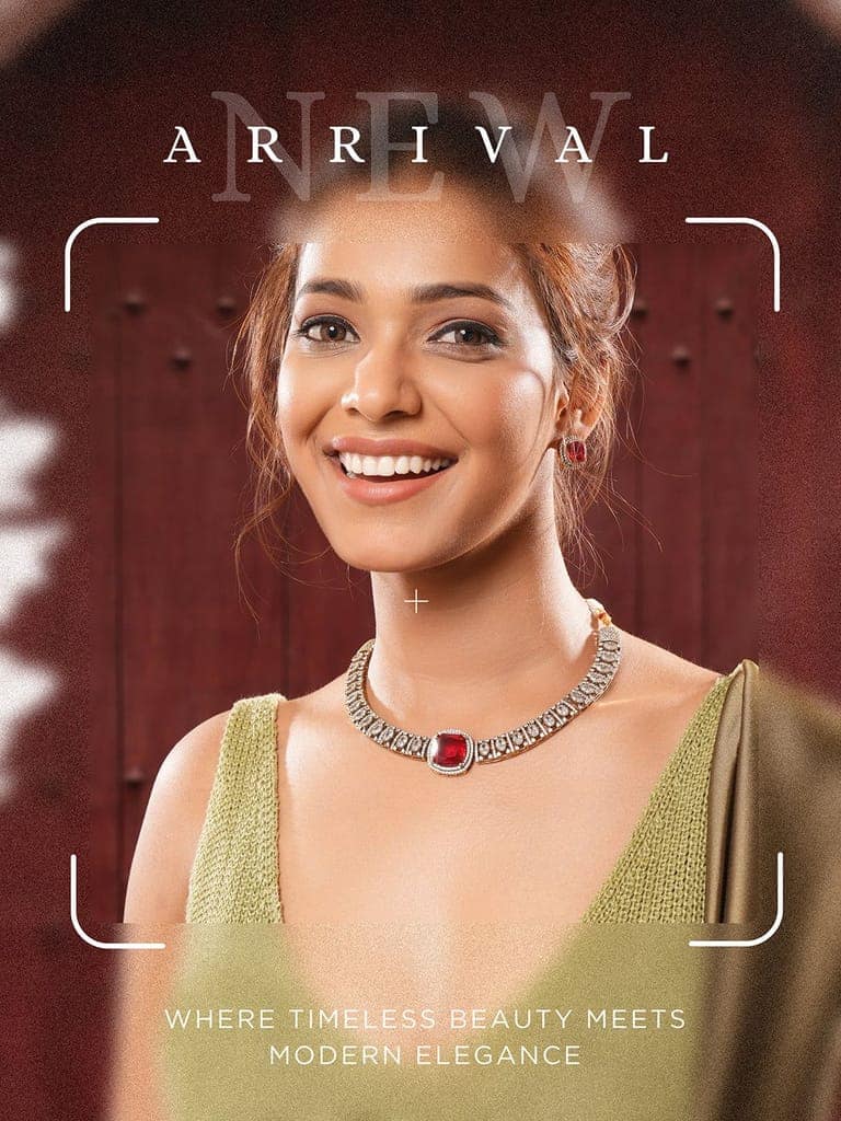 Oxidised Silver Toned Ruby Red AD Zircon Studded Minimal Kundan Choker jewellery Set view 6