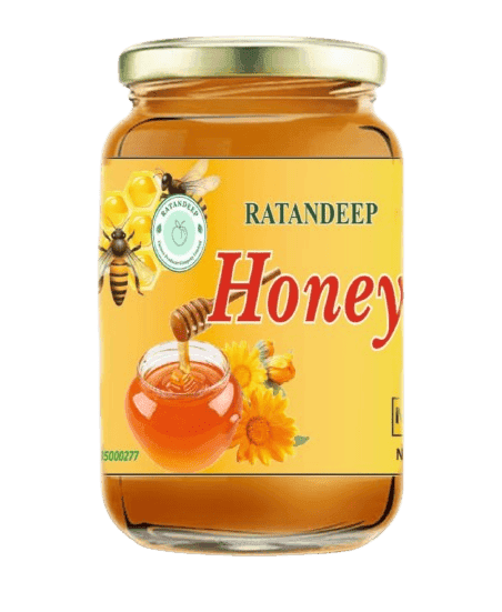 500 gm Natural Honey with Hand Made Pocho Gift Pack view 3
