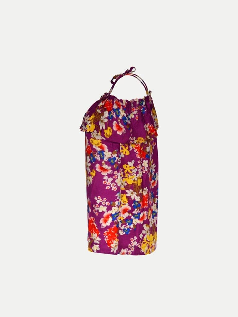 Women Dark Pink Sleeveless Printed Tops view 3