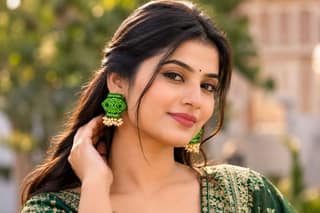 Aakash Kandil Hanging Earrings with Decorative Traditional Design for Festive and Cultural Occasions