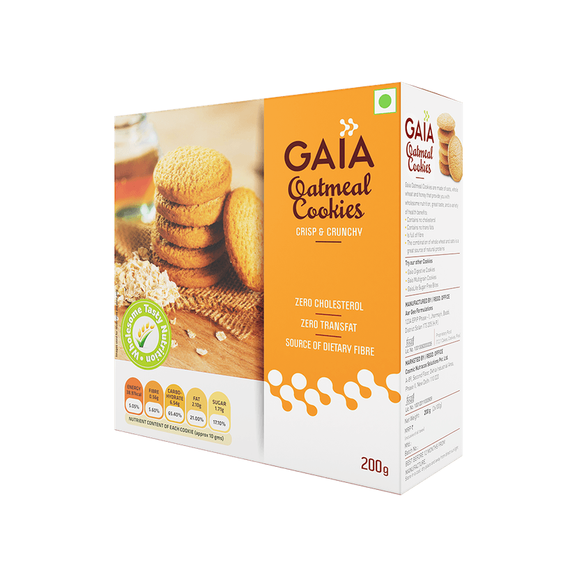 Gaia Cookies - Oatmeal, 200 g