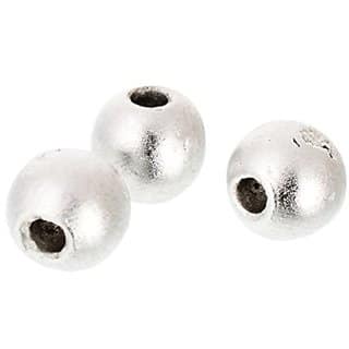 Kesar Zems Mercury Parad Bead (0.07 cm x 0.07 cm x 0.07 cm Silver Pack of 3)