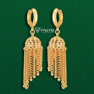 Vivastri Top Trending Alloy Gold Plated Jhumki Earrings for Women & Girls [VIVA2288ERG]