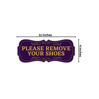 Elegant Etiquette: Pack of 3 Laser-Cut 'Please Remove Your Shoes' PVC Stickers