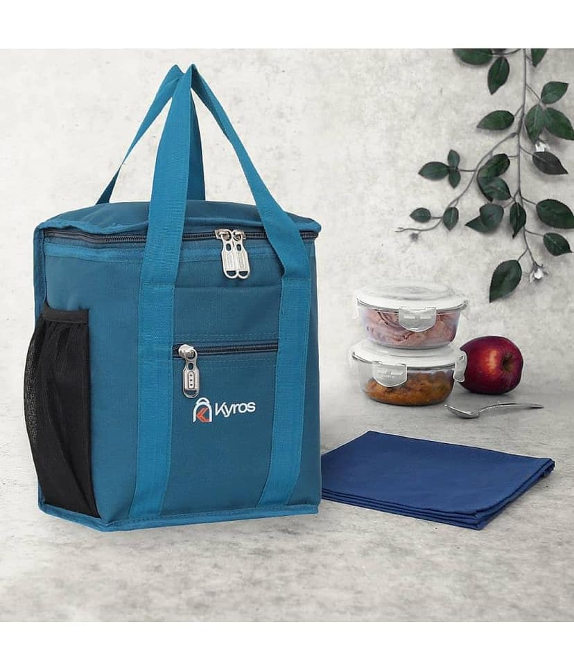 Kyros Blue Polyester Lunch Bag Pack of 1