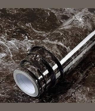 Geeo Premium Dark Brown Marble Design Wallpaper 60cm x 2m (Pack of 1)