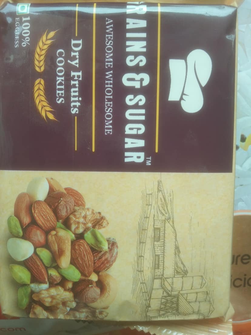 Grains & sugar Dry fruits Cookies Eggless