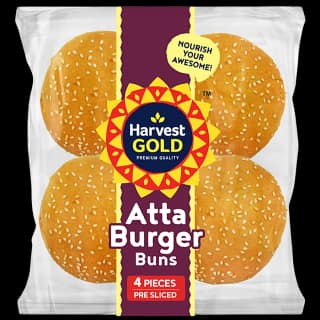 Harvest Gold Buns - Atta Burger, 200 G