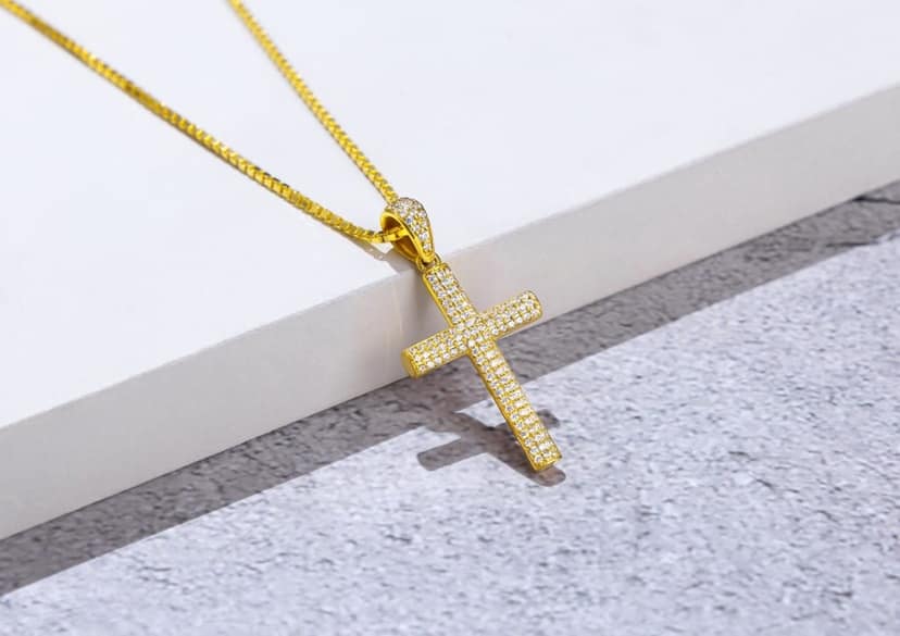 Iced Out Cross Pendant view 7