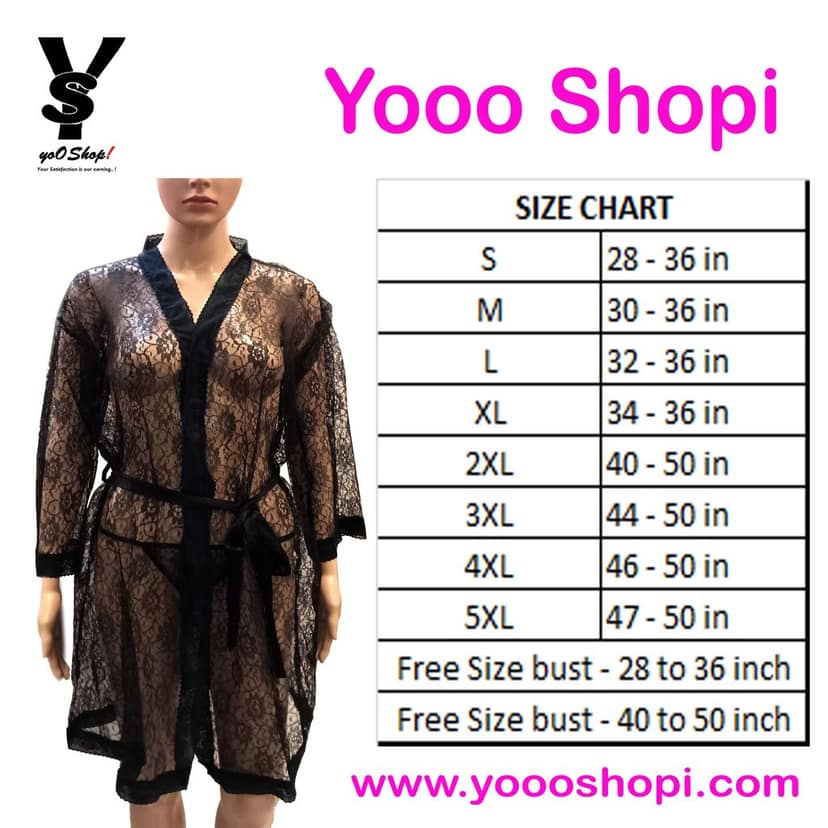 Yooo Shopi Plus size babydoll lingerie net lace women girls view 3