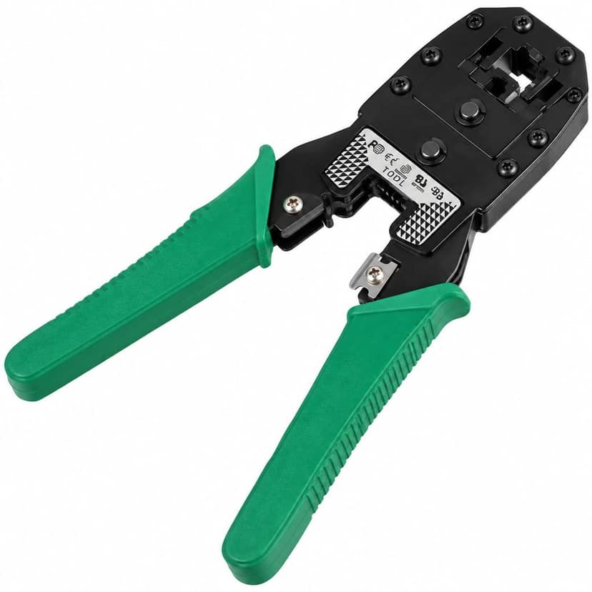 INDITRUST Dumdaar (DM) RJ45 RJ11 Crimping Tool, 3-in-1 LAN Cable Crimper with Cutter & Stripper for Cat5e Cat6 Ethernet Network Cables, Heavy Duty Hand Tool