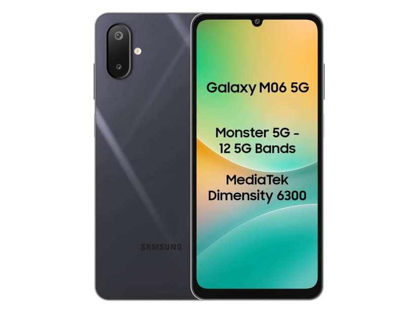 Samsung M06 Smartphone, 4GB RAM, 64GB Storage - Blazing Black