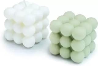 SS Enterprise Organic Soy Wax Bubble Candle for Home Decor | Scented Aromatic Fragrance Candles | Smoke-Free Pillar Candle