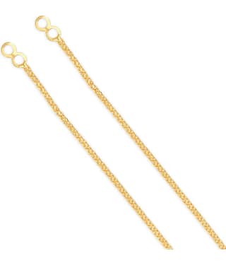 Vighnaharta - Golden Ear Chain Earrings ( Pack of 1 )