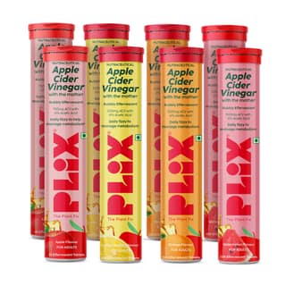 Apple Cider Vinegar Effervescent Tablet with mother (vitamin B6 & B12) Pack of 8 Tubes__2 Months__120 Tablets